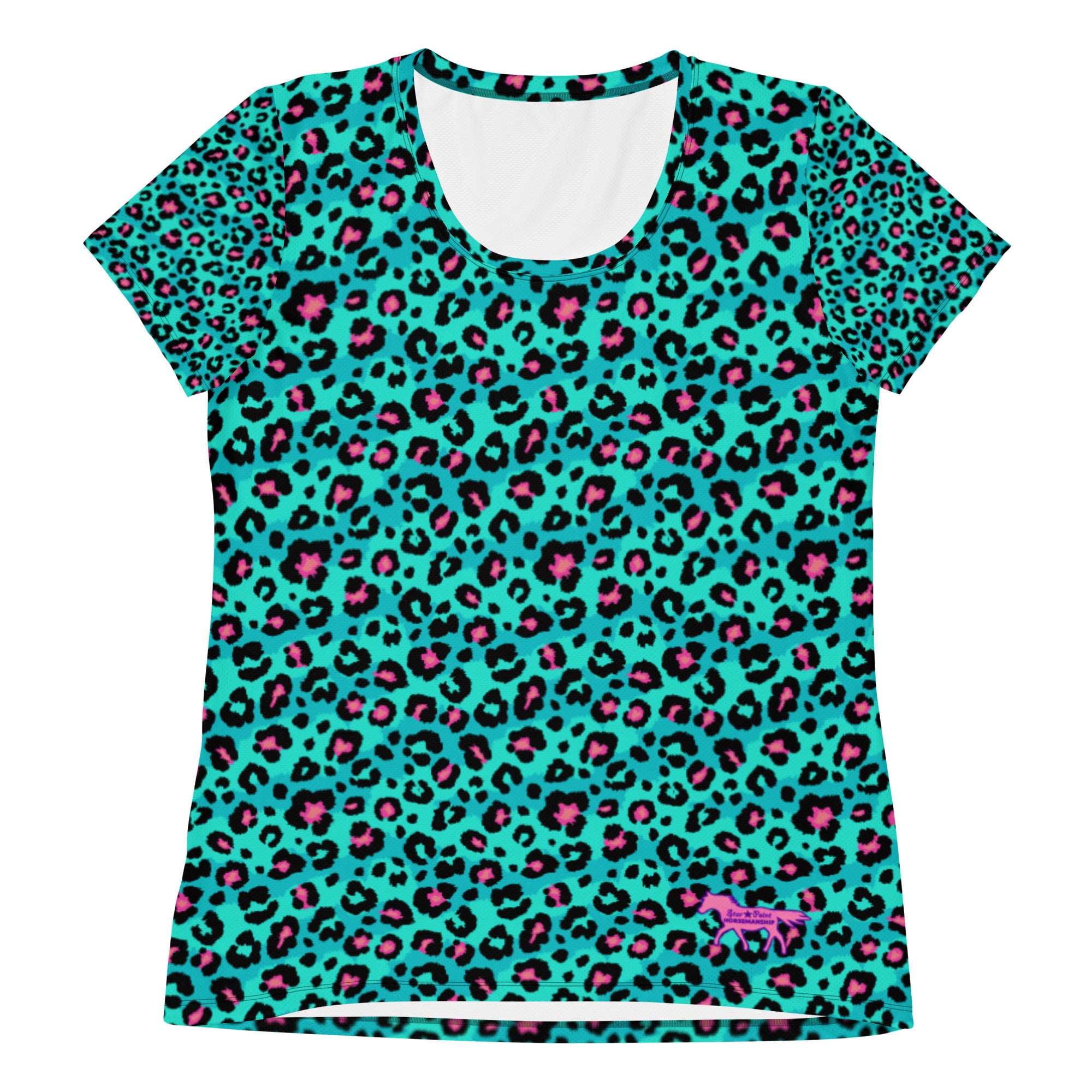 turquoise leopard print shirt