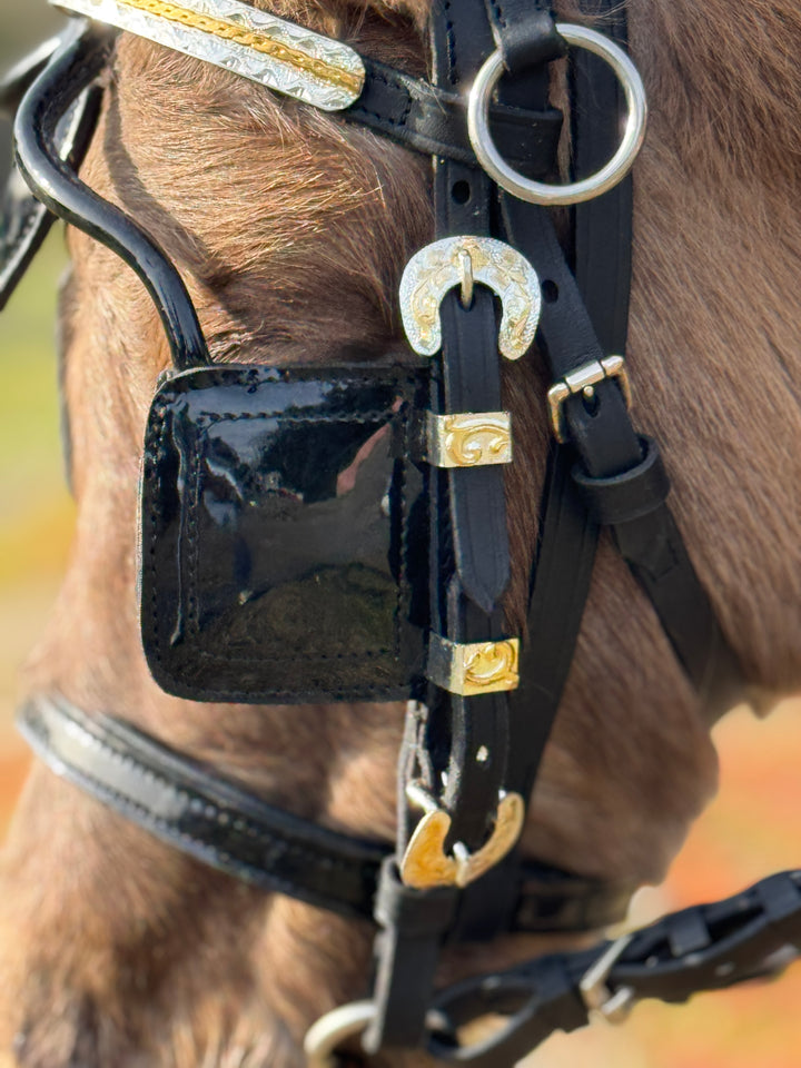 Miniature Horse Leather Show Harness Set - 30-38" Mini