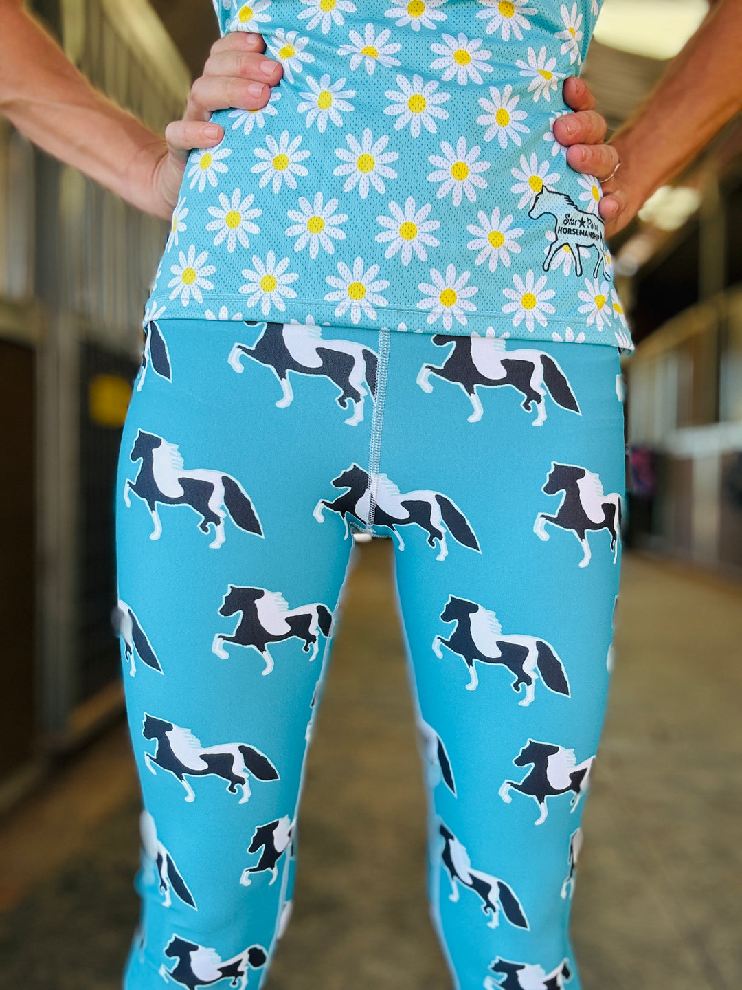 Pinto Pony Women's Yoga Leggings - Dark Teal