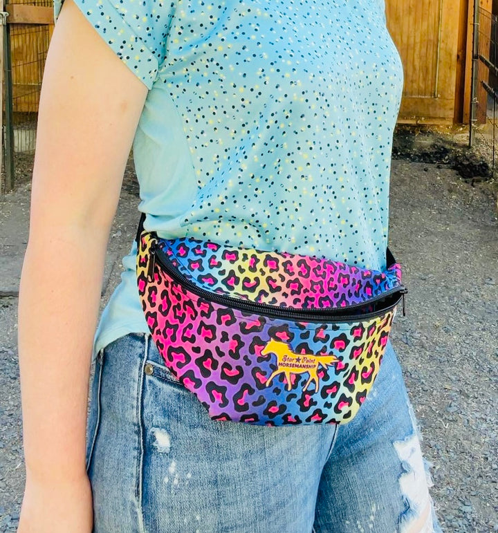 Rainbow Cheetah Print Women's Fanny Pack