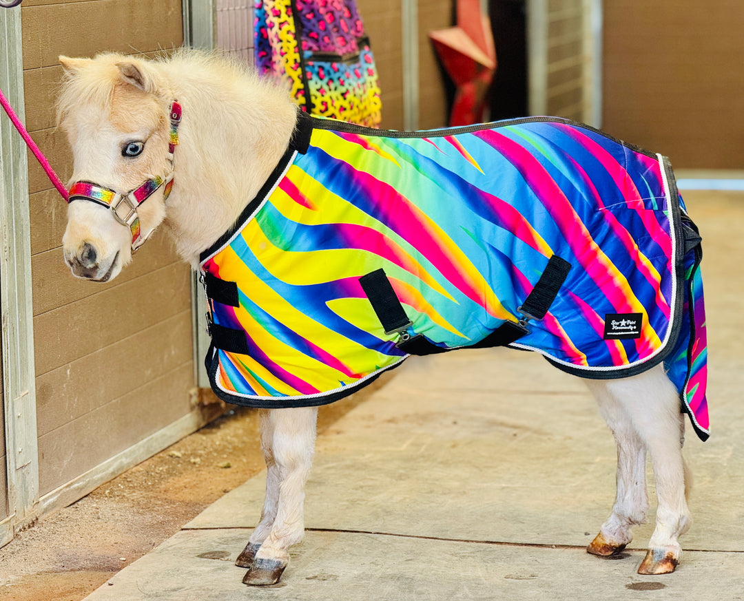 Miniature Horse & Pony Printed Fleece Cooler w/Tail Bag - 38-54"