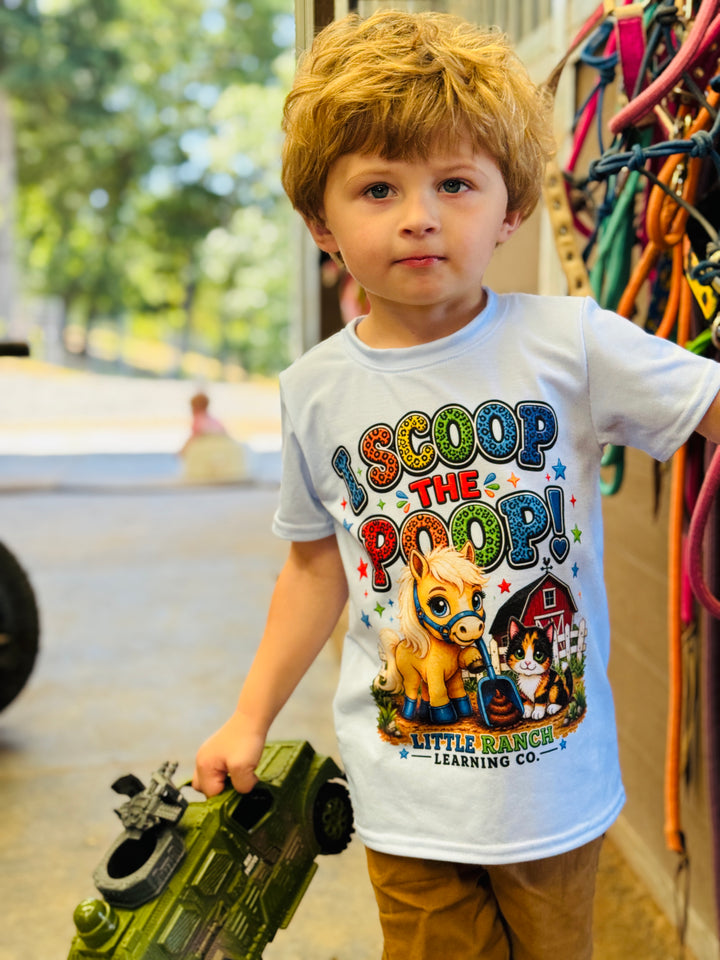 I Scoop the Poop! Boys Pony T-Shirt 2T-7 - Funny Ranch Kid Shirt