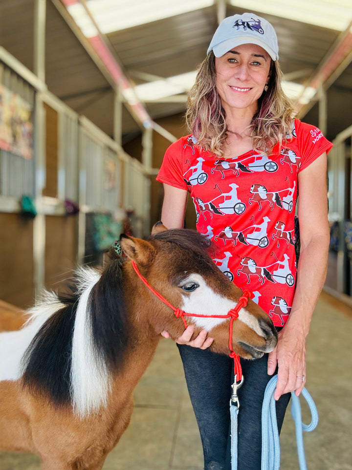 Red Pinto Pony All-Over Print Women's UV Sun Shirt