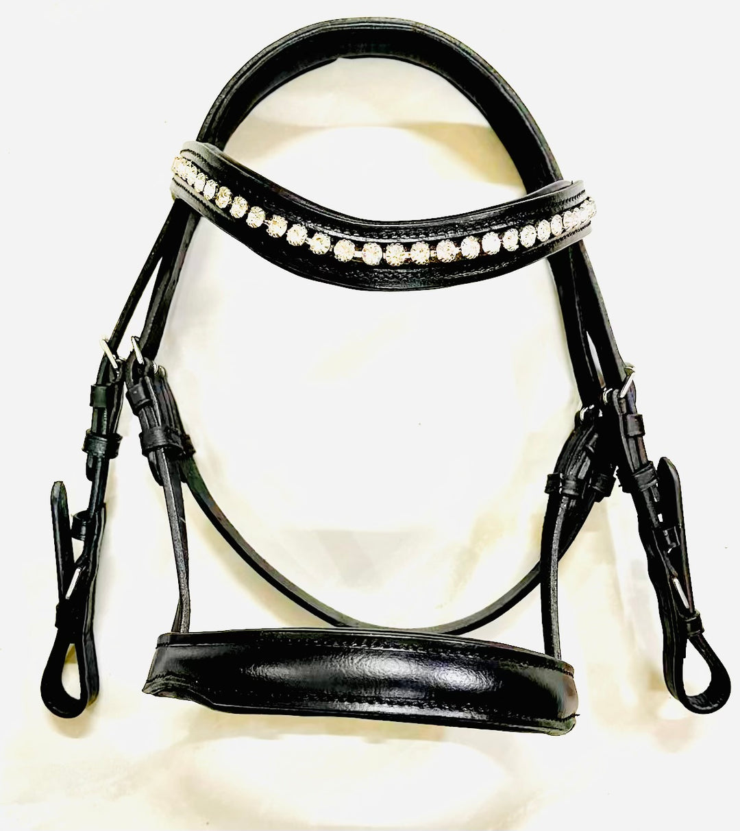 Miniature Horse Leather Combo Traditional Bridle & 8’ Reins Set