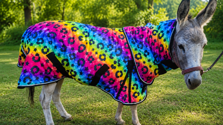 Star Point 1200D Waterproof Turnout Sheet — No Fill | Rainbow Rodeo Print (38-80")