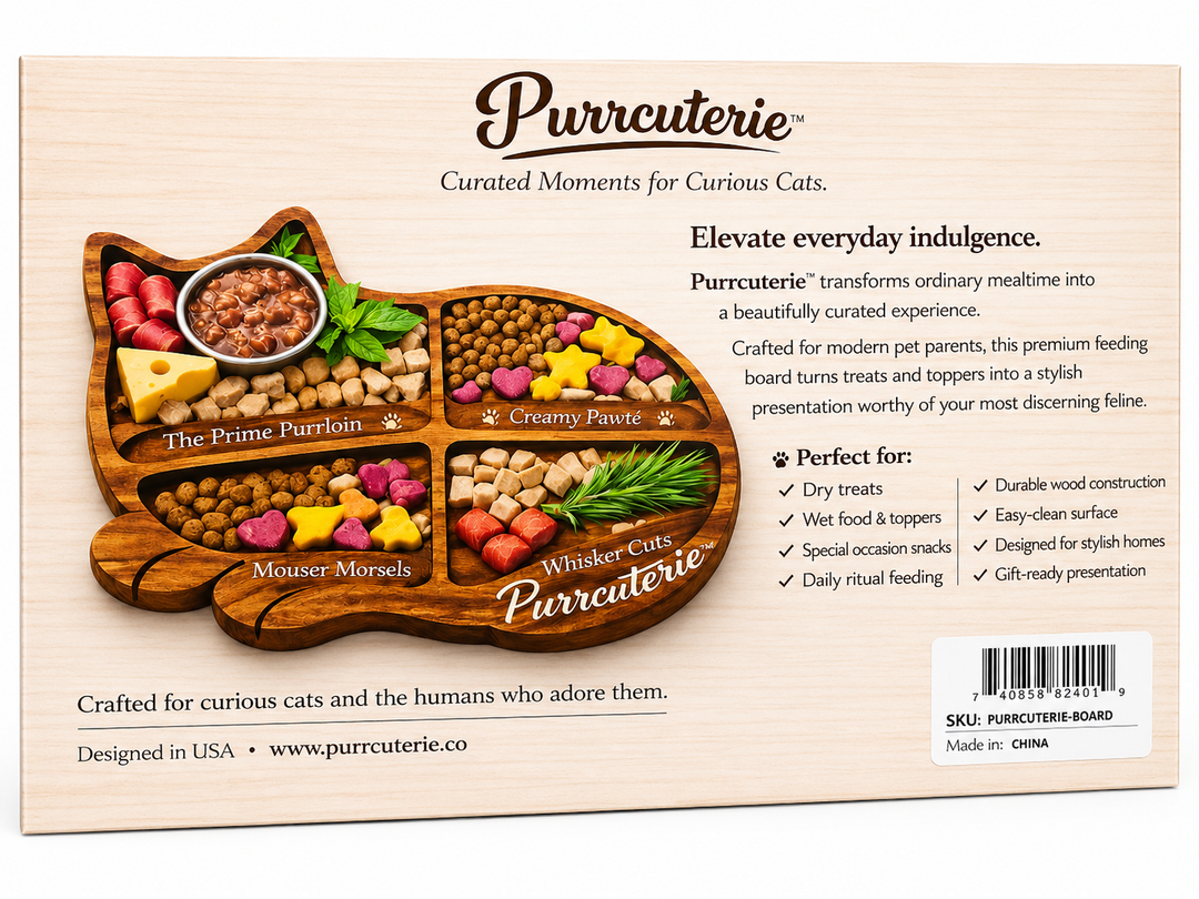 PURRCUTERIE Bamboo Charcuterie Cat Board