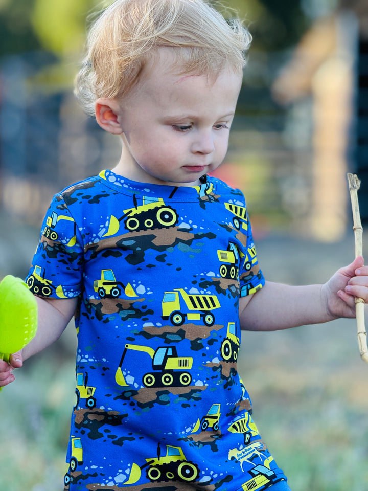 Yellow Construction Truck Kids T-Shirt 2T - 7