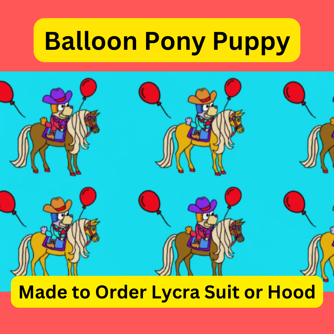 Balloon Pony Puppy Horse Lycra Body Suit and Hood - Star Point Horsemanship