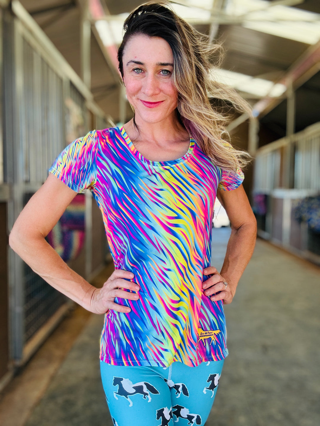 Rainbow Zebra Women's UV Sport Shirt