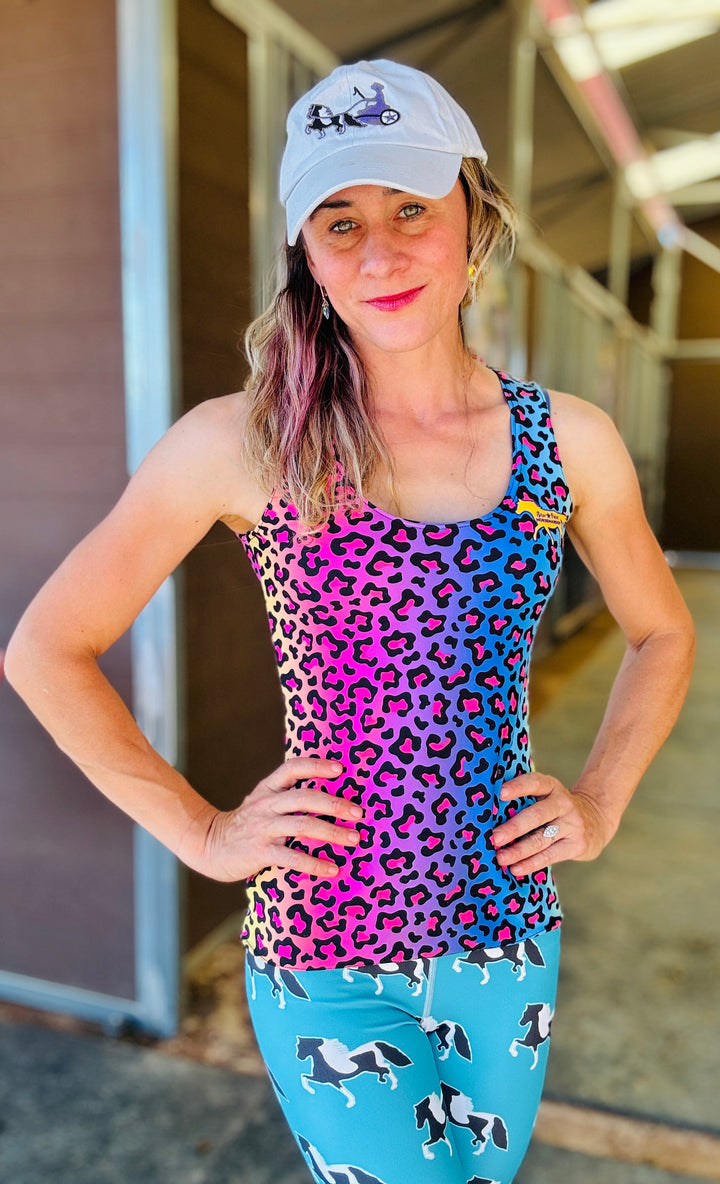 Women's Rainbow Cheetah Tank Top