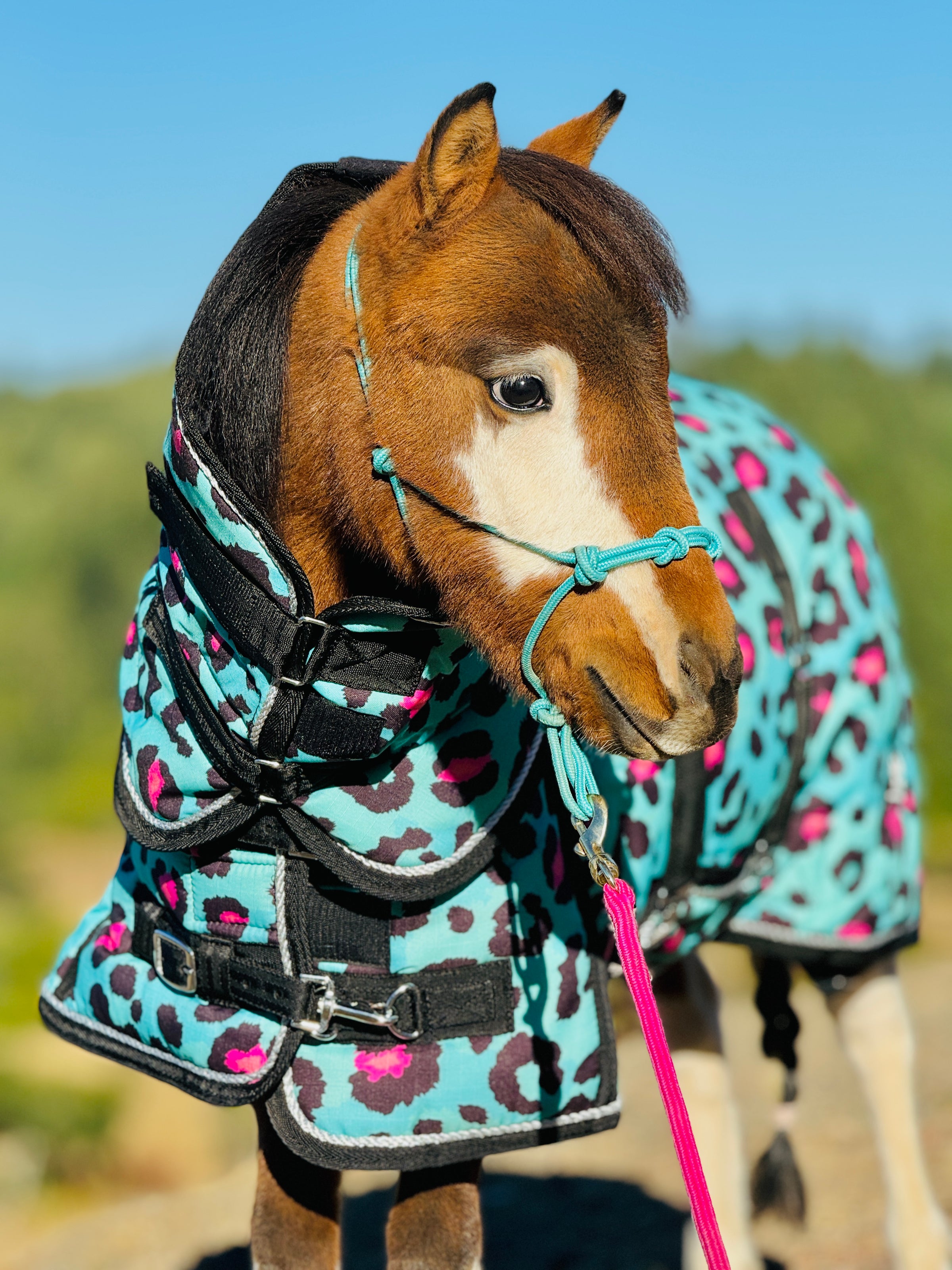 Teal Cheetah 300 G Heavyweight Blanket - 38-80"