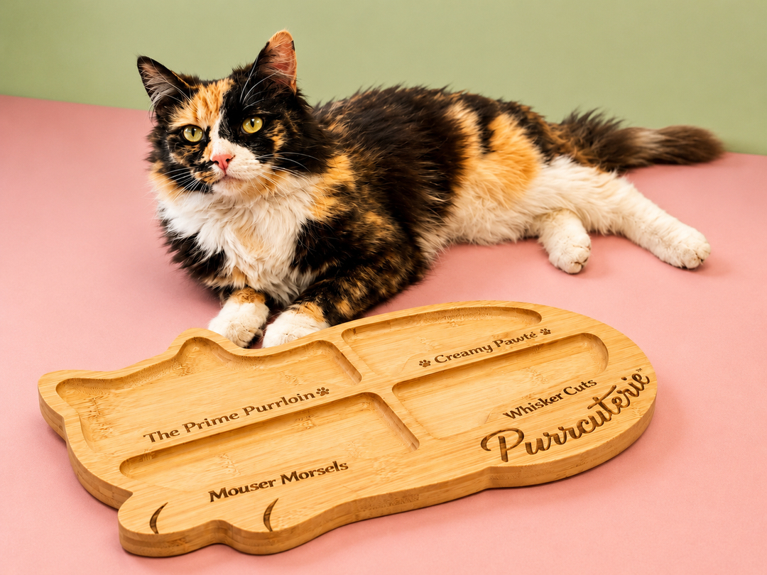 PURRCUTERIE Bamboo Charcuterie Cat Board