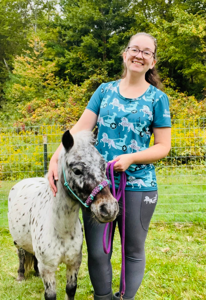 Dark Teal Appaloosa Driving Pony Women's Shirt