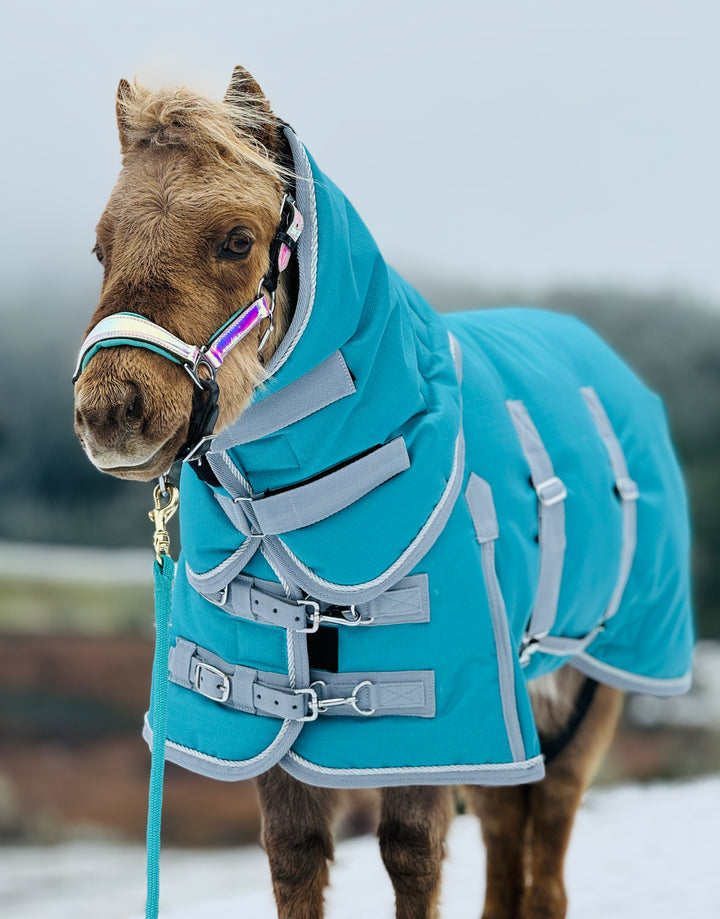 1200 D 450 G Ultra-Heavyweight Teal/Gray Blanket 40-54"