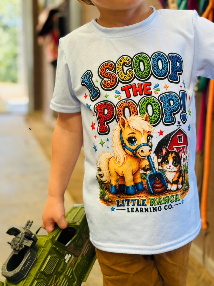I Scooped the Poop! Boys All-Over Print T-Shirt 8-16  Pony Ranch Shirt | Little Ranch Learning Co.
