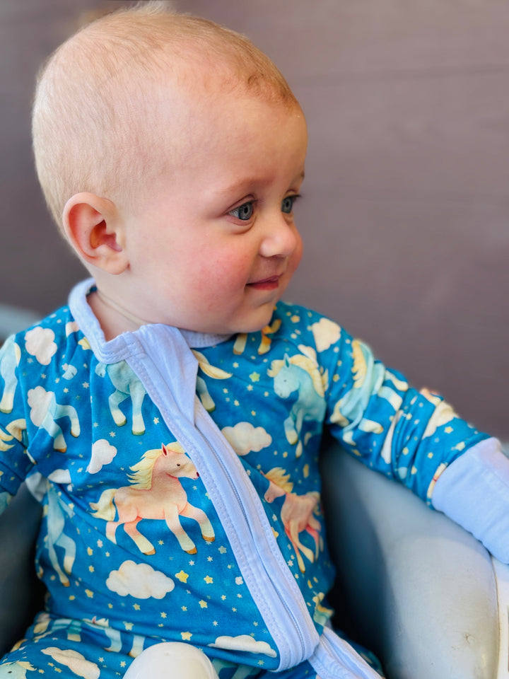 Moonlight Ponies Bamboo Baby Romper - Sample Drop 0-12 mos