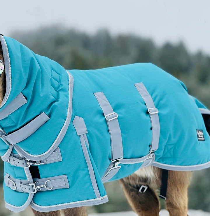 1200 D 450 G Ultra-Heavyweight Teal/Gray Blanket 40-54"