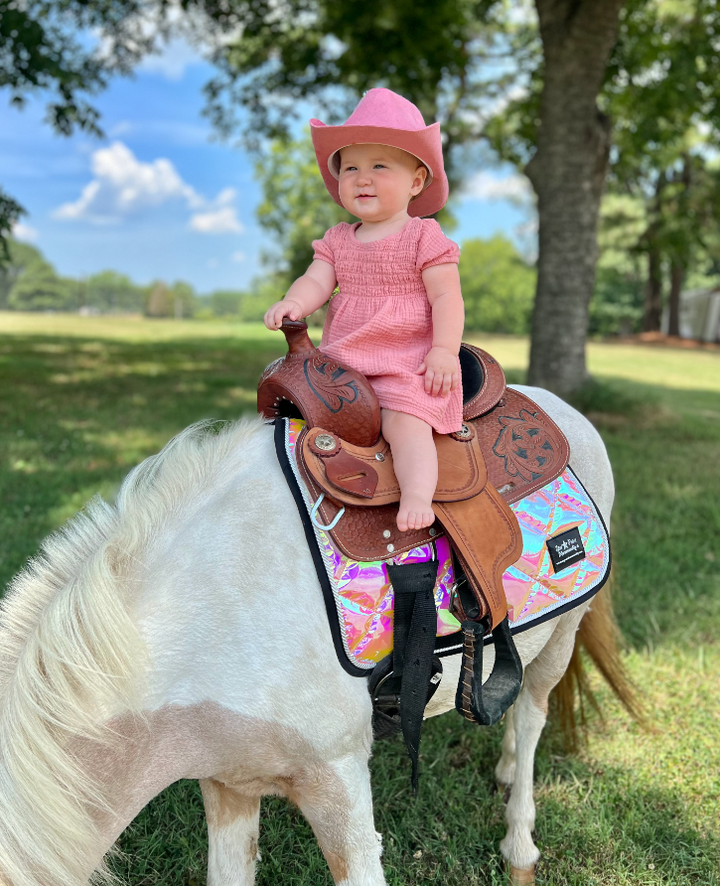 Holographic English Saddle Pads