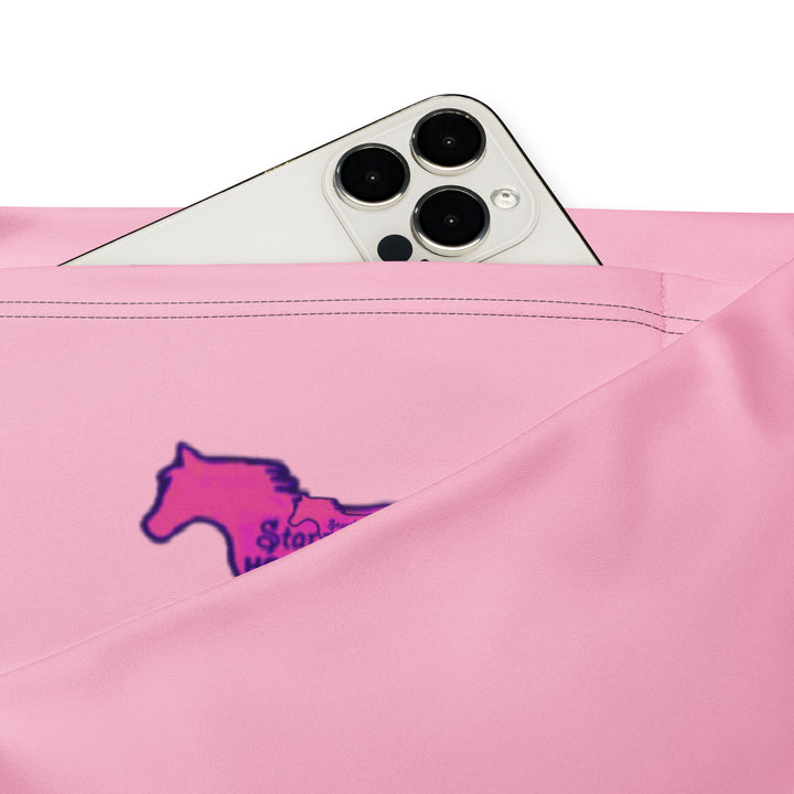 Women's Pink Driving Pony Flare Leggings w/Pocket
