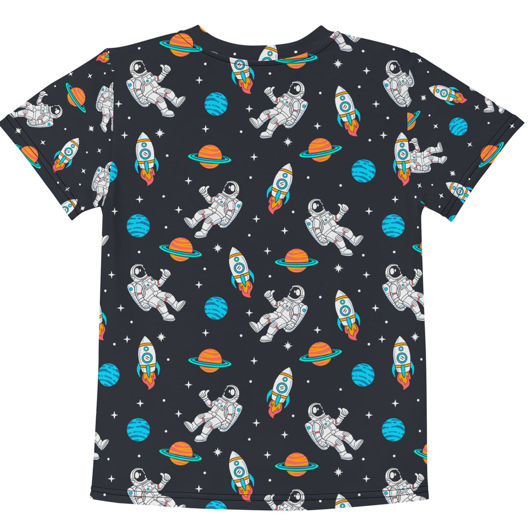 Cool Astronaut Kids Crew Neck T-Shirt 2T-7 Back