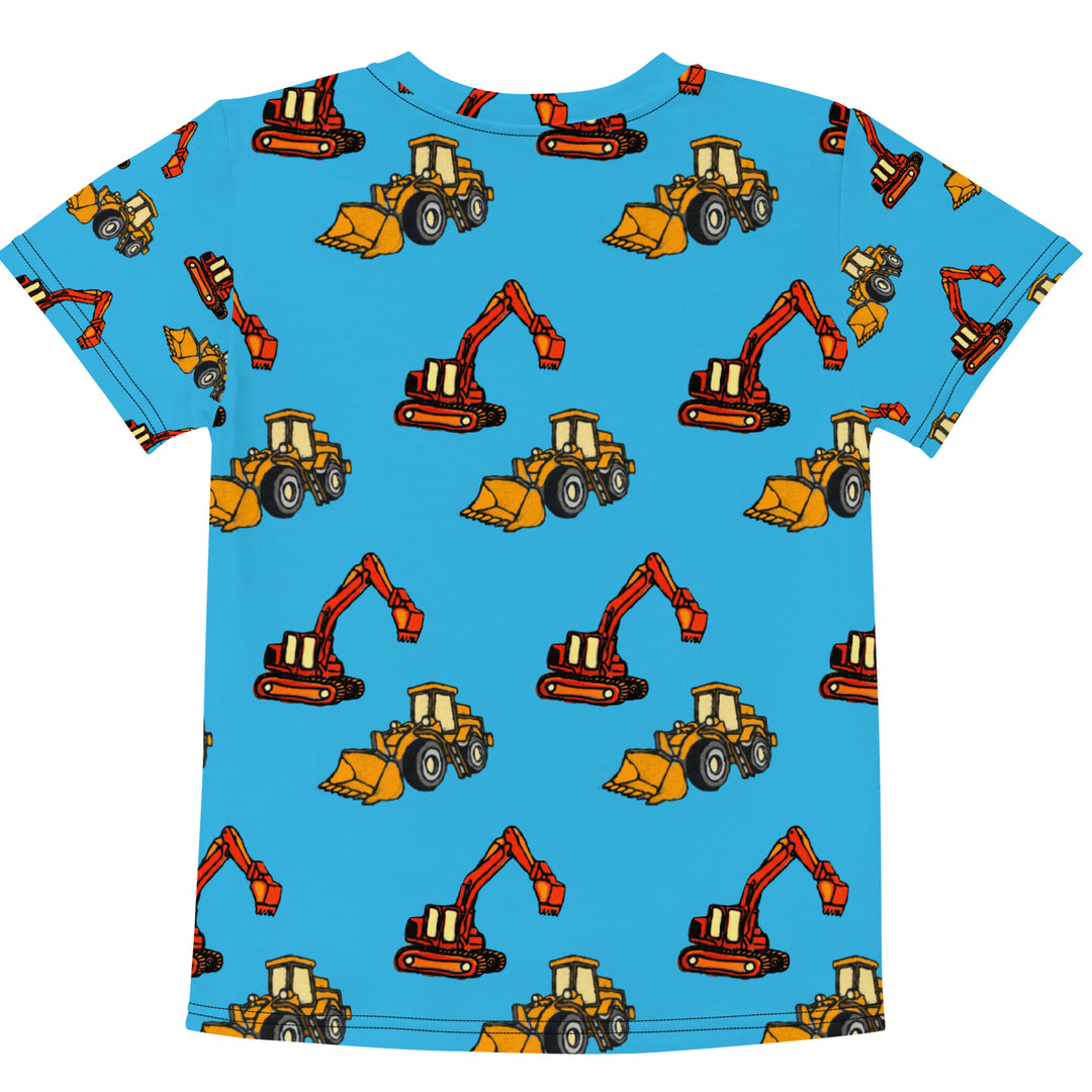 Orange Excavator Kids T-Shirt 2T-7