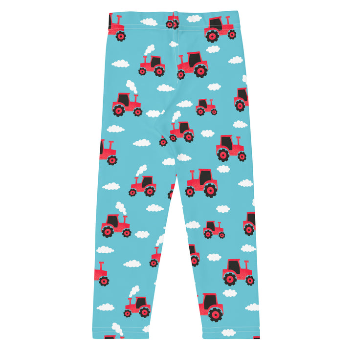 Red Farm Tractor Kid's Leggings 2T-7