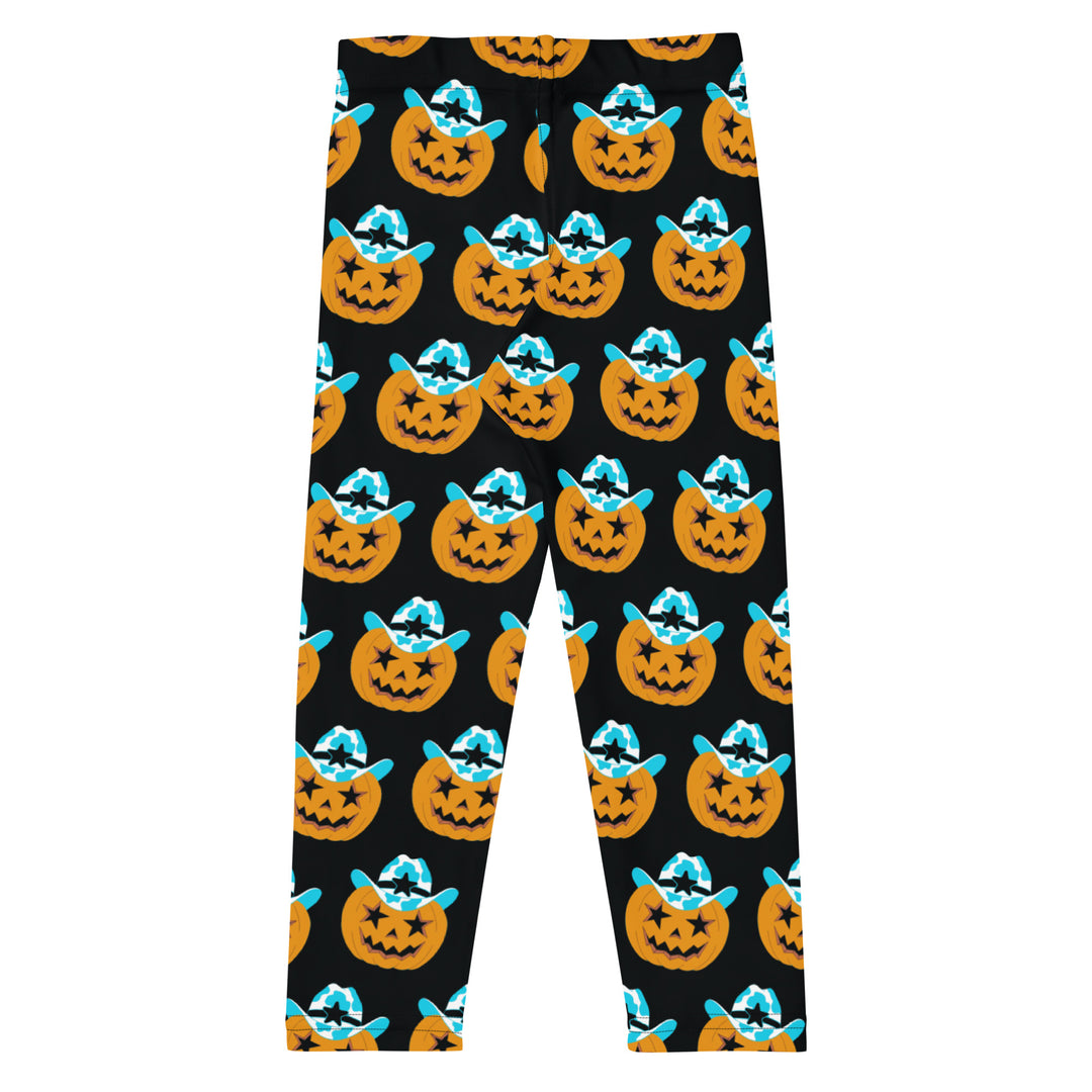 Cowboy Pumpkin Halloween Jack-O-Lantern Kid's Leggings 2T-7