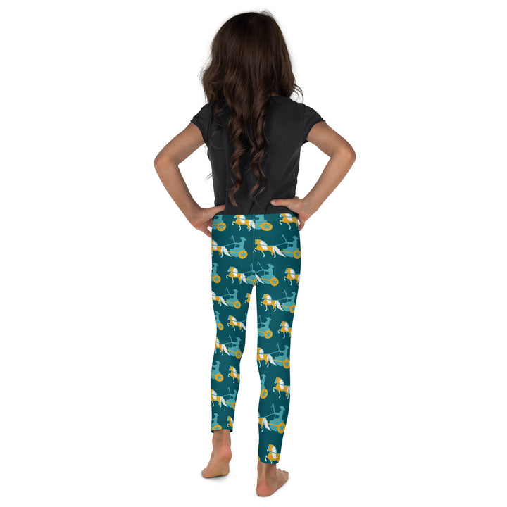 Dark Teal Palomino Driving Pony Kid's Leggings 2T-7