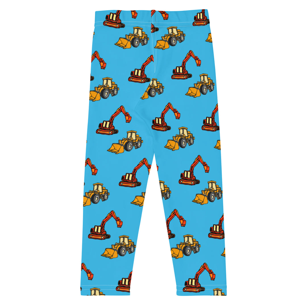 Orange Excavator Kid's Leggings 2T-7