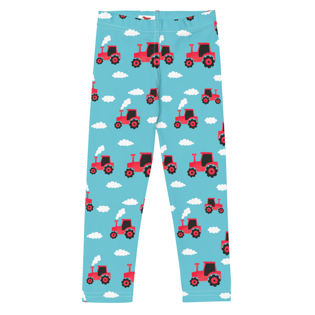 Red Farm Tractor Kid's Leggings 2T-7