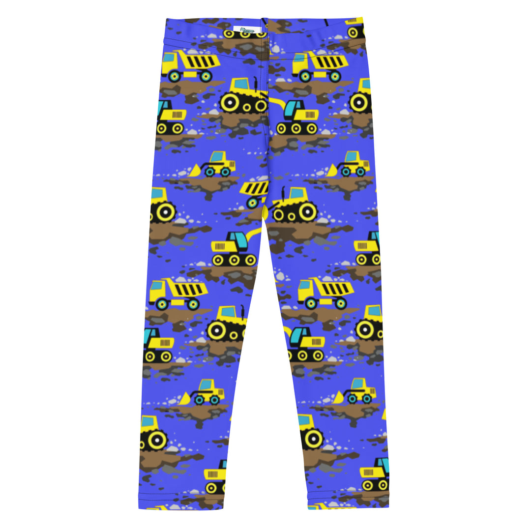 Yellow Construction Truck Kid's Leggings 2T-7