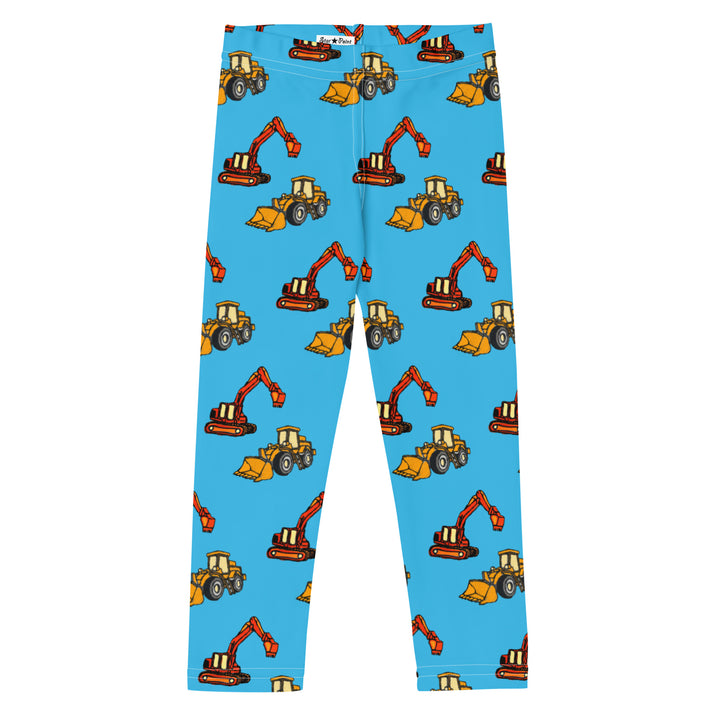 Orange Excavator Kid's Leggings 2T-7