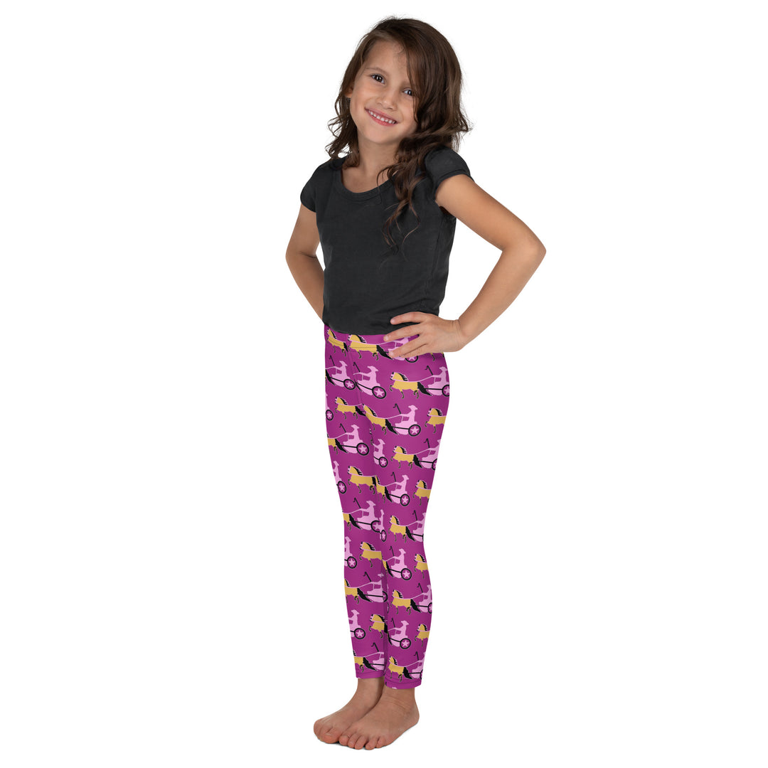 Pink Buckskin Driving Pony Girl's Leggings 2T-7