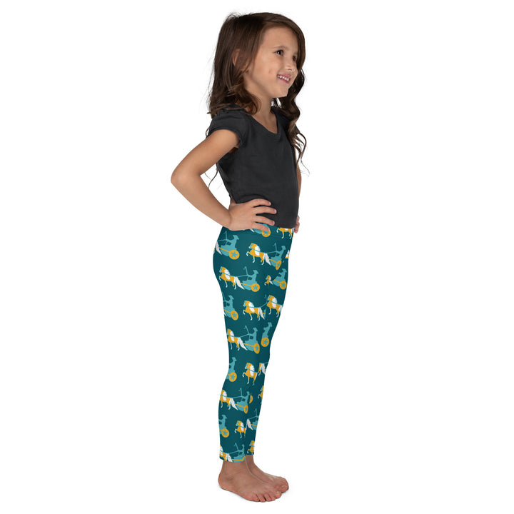 Dark Teal Palomino Driving Pony Kid's Leggings 2T-7