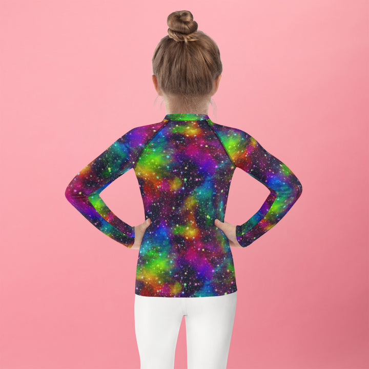 Rainbow Galaxy Kids Long Sleeve UV Sun Shirt 2T-7 – Star Point Horsemanship