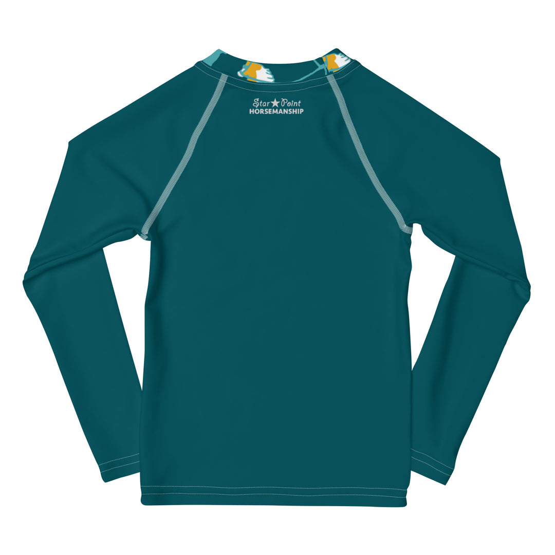 Dark Teal Palomino Kids UV Long Sleeve Sun Shirt  2T-7