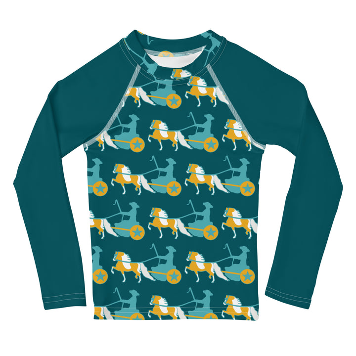 Dark Teal Palomino Kids UV Long Sleeve Sun Shirt  2T-7