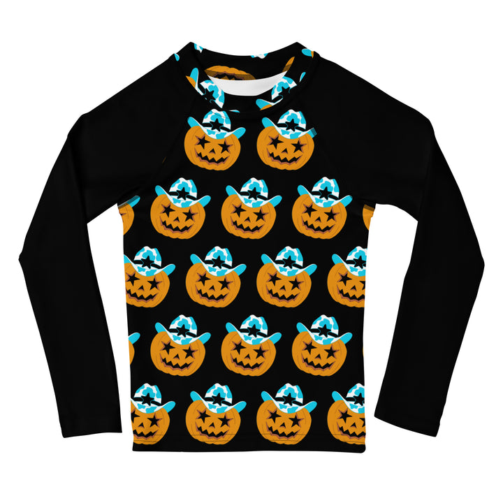 Halloween Cowboy Jack-O-Lantern Kids Long Sleeve 2T-7