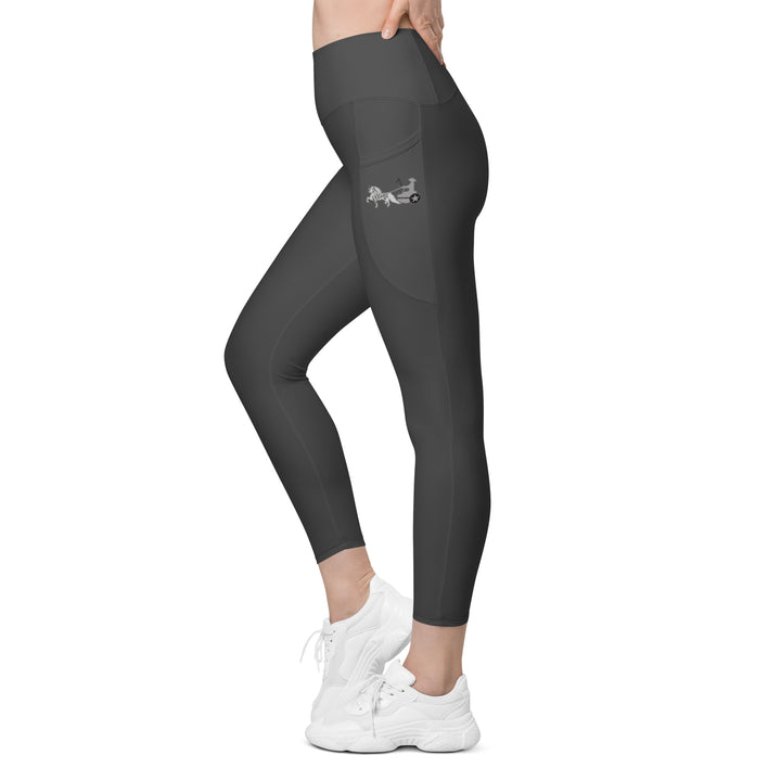 Dark Gray Appy Driving Pony Women's Pocket Leggings