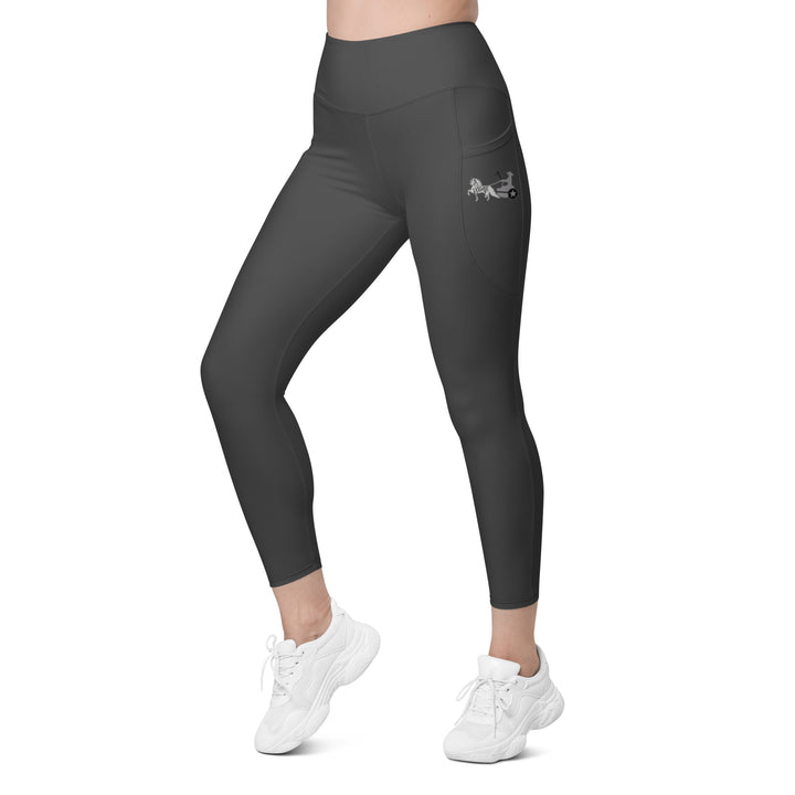 Dark Gray Appy Driving Pony Women's Pocket Leggings