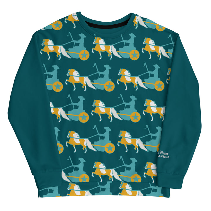 Dark Teal Palomino Driving Pony Women's Sweatshirt