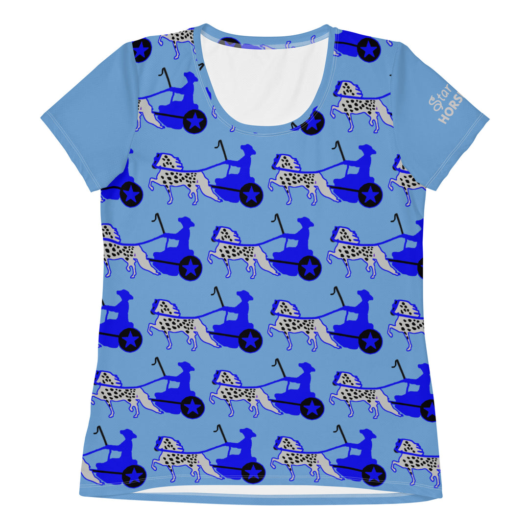 Light Blue Appaloosa Driving Pony All-Over Print Women's UV Sun Shirt