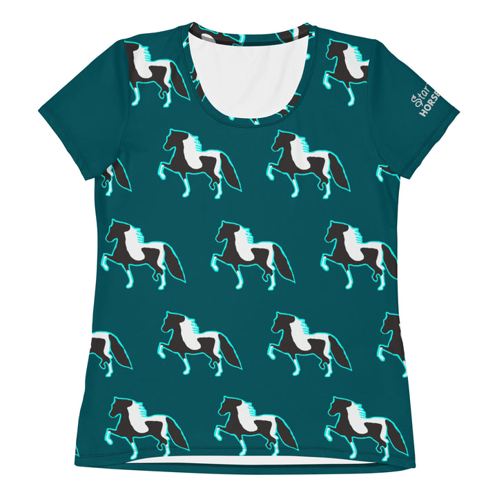 Dark Teal Pinto Pony Women's T-Shirt