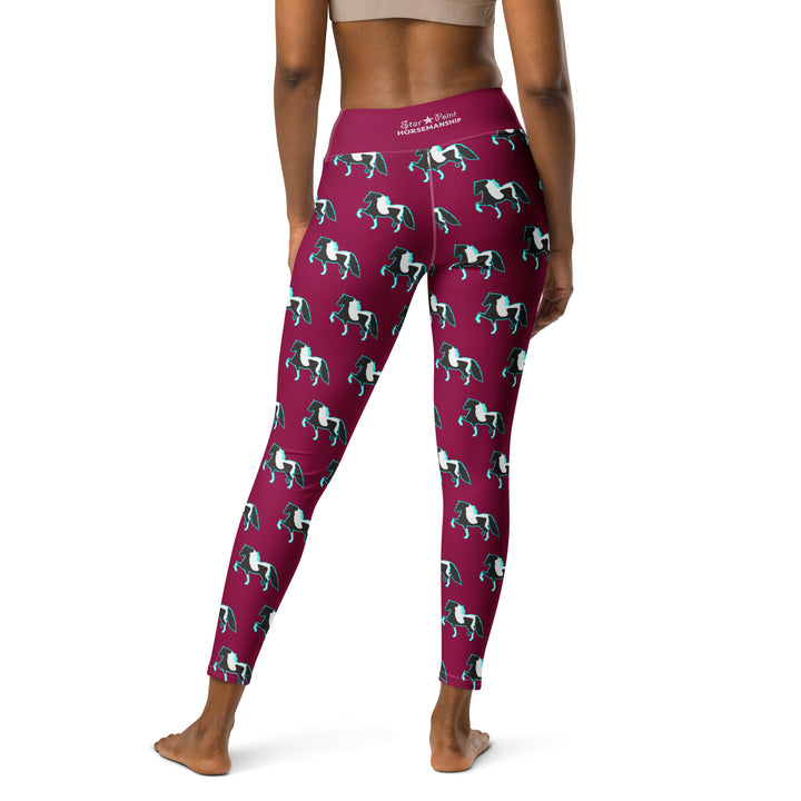 Pinto Pony Women's Yoga Leggings - Raspberry