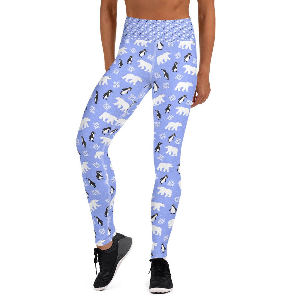 Polar Bear Penguin Holiday Women's Leggings - Star Point Horsemanship