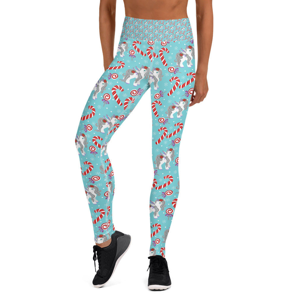 Candy Cane Pony Women's Yoga Leggings - Star Point Horsemanship