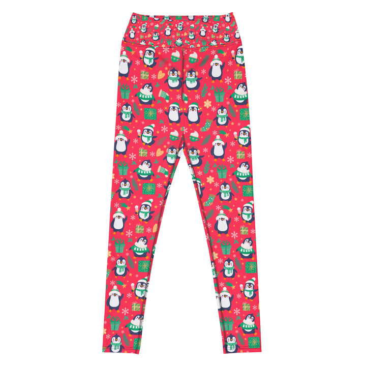 Holiday Red Penguin Women's Yoga Leggings