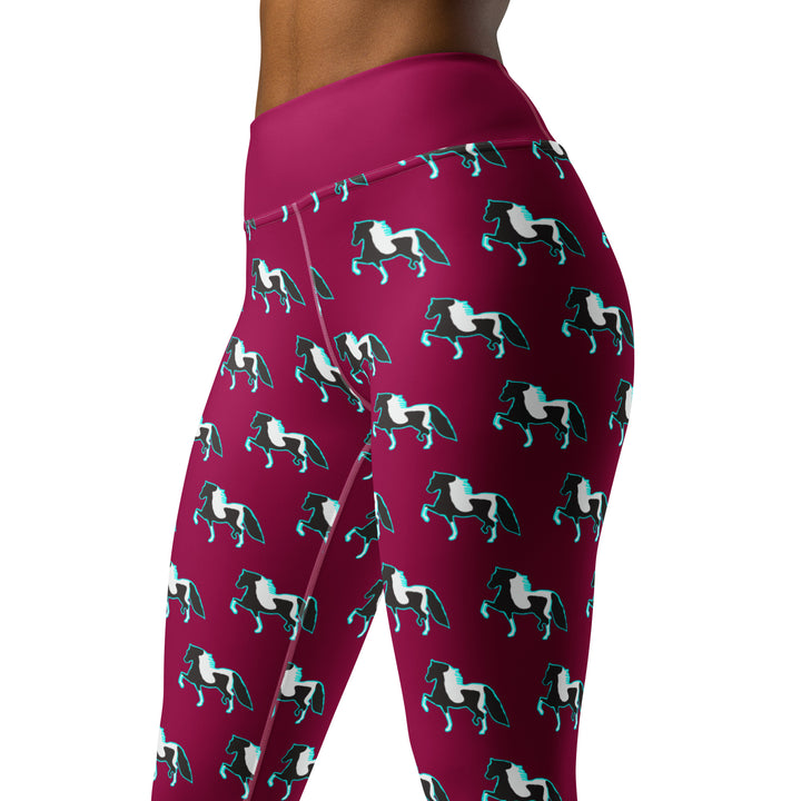 Pinto Pony Women's Yoga Leggings - Raspberry