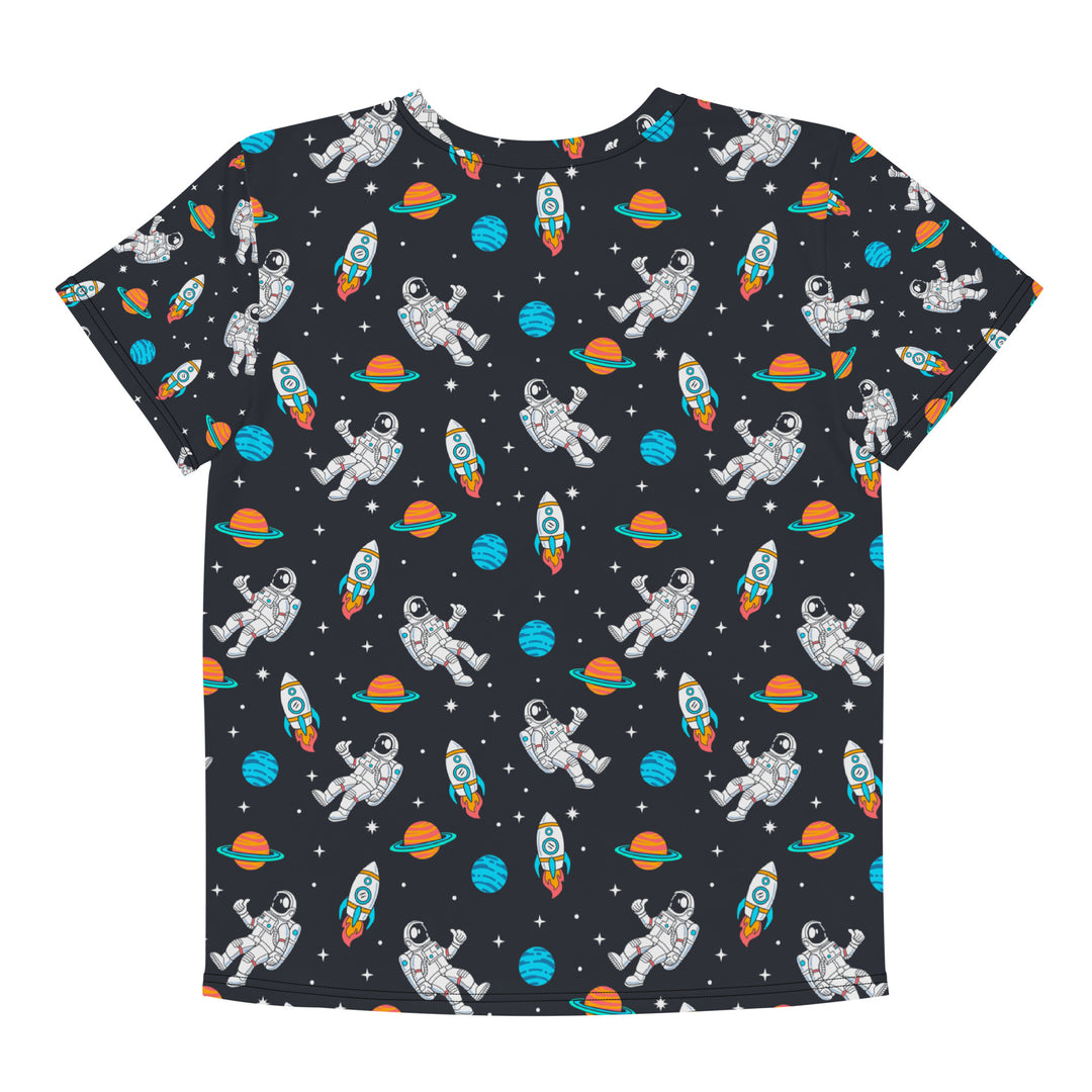 Cool Astronaut Space Kid's T-Shirt Back