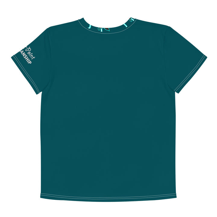 Dark Teal Santa Hat Pony Kids' T-Shirt 8-16